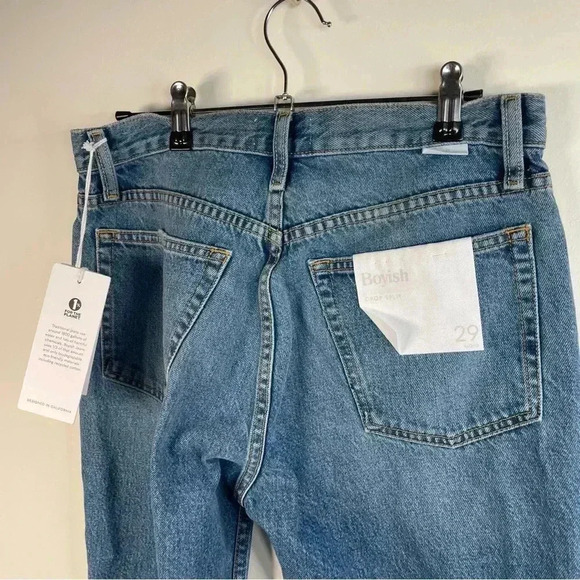 Boyish Medium Wash The Quincy Split Cropped Straight Leg Jean - Picture 5 of 13